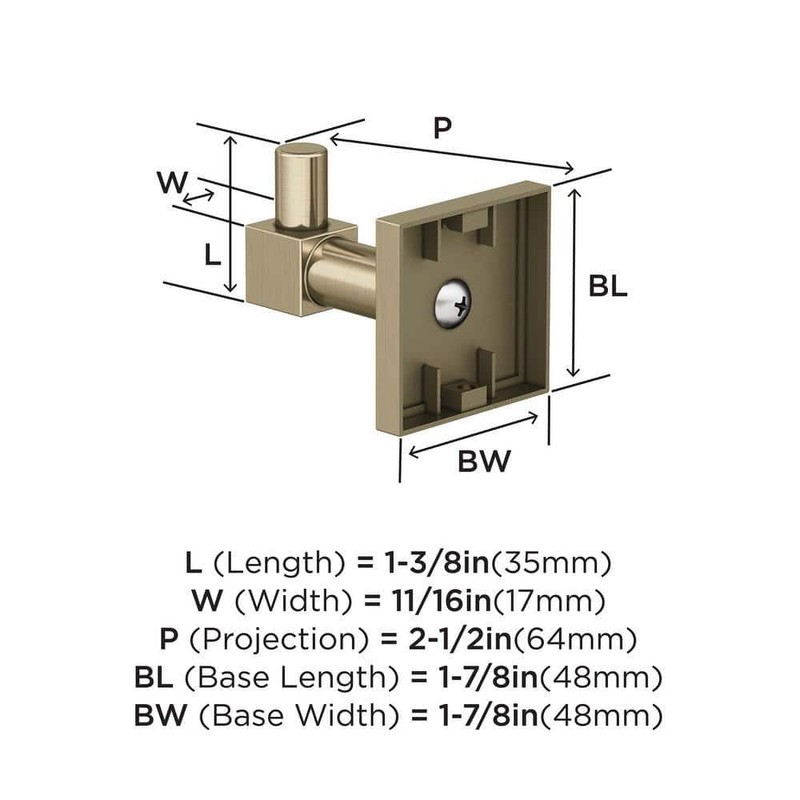 Amerock Appoint Single Robe Hook in Golden Champagne - Image 7