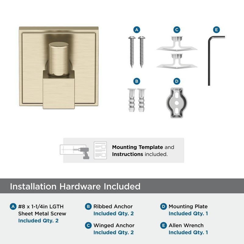 Amerock Appoint Single Robe Hook in Golden Champagne - Image 8