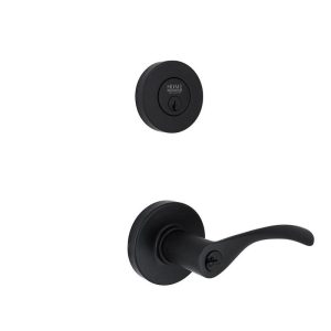 Home Decorators Primrose Matte Black Single Cylinder Door Handle Combo Pack