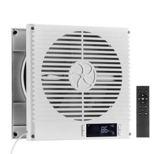 SKYSHALO 7.5 in 305 CFM 2-in-1 Through Wall Fan 10-Speed Quiet Remote Control