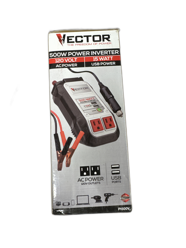 VECTOR 500 Watt Power Inverter, Dual Power Inverter, Two USB Charging Ports - Image 9