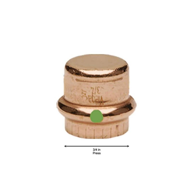 Viega ProPress 3/4 in. Press Copper Cap - Image 2