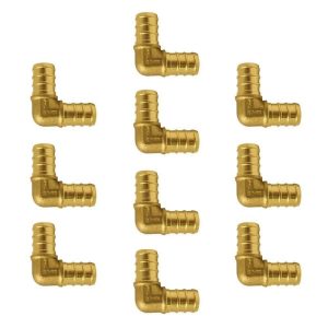 Apollo 1/2 in. Brass PEX-B Barb 90 Elbow (10-Pack)