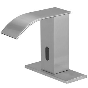 HOMEMYSTIQUE Touchless Single Hole Bathroom Sink Faucet Brushed Nickel