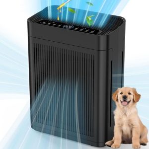 Edendirect 3000 sq. ft. Black HEPA Personal Room Air Purifier w/Smart Controls