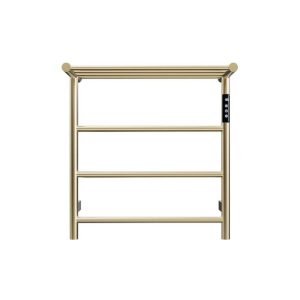 BATHADORE 4-Bar Plug-In and Hardwire Towel Warmer in Brushed Gold