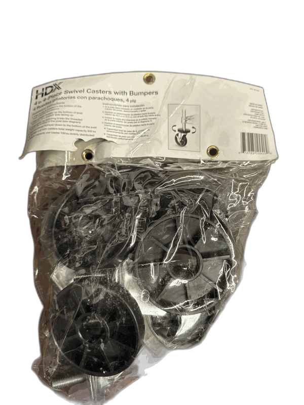 HDX 4 in. Industrial Casters with Bumper (4-Pack) - Image 7