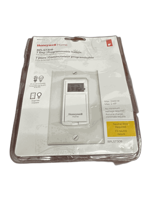 Honeywell Home 120-Volt 7-Day Programmable Indoor Motor and Light Switch Timer - Image 2