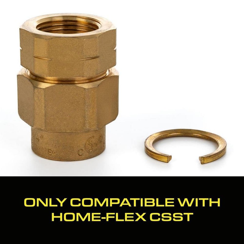 HOME-FLEX 3/4 in. CSST x 3/4 in. FIPT Brass Female Adapter - Image 4