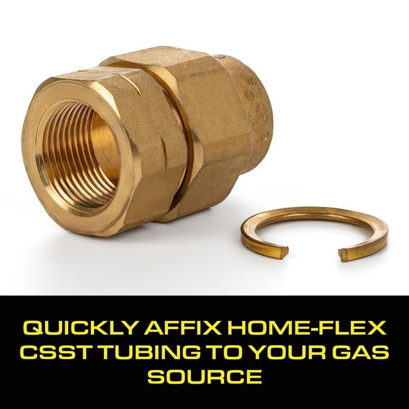 HOME-FLEX 3/4 in. CSST x 3/4 in. FIPT Brass Female Adapter - Image 6