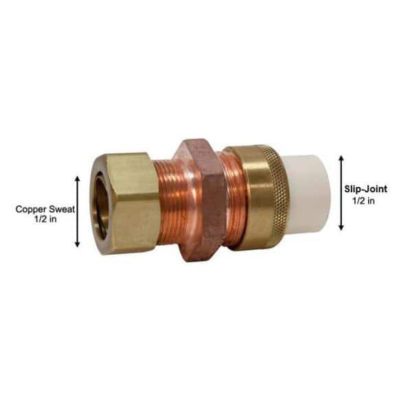 NIBCO 1/2 CPVC-CTS and Copper Alloy Lead-Free Slip x Compression Union (2 PACK) - Image 3