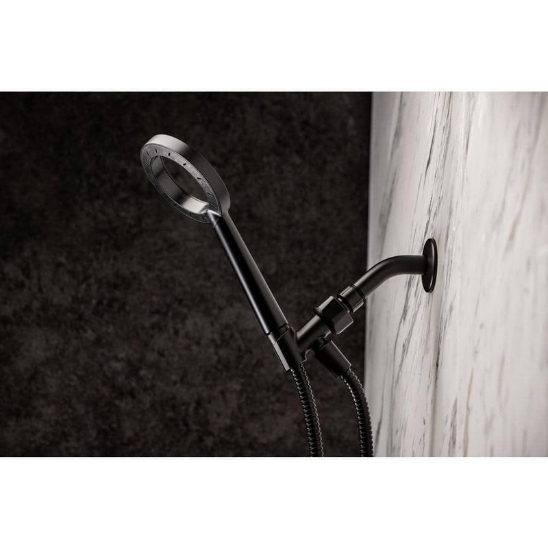 Glacier Bay 1.8 GPM 4.5 in. Wall Mount Handheld Shower Head Matte Black - Image 2