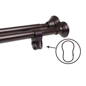 Utopia Alley 72" Adjustable Double Shower Curtain Tension Rod - Bronze Aluminum