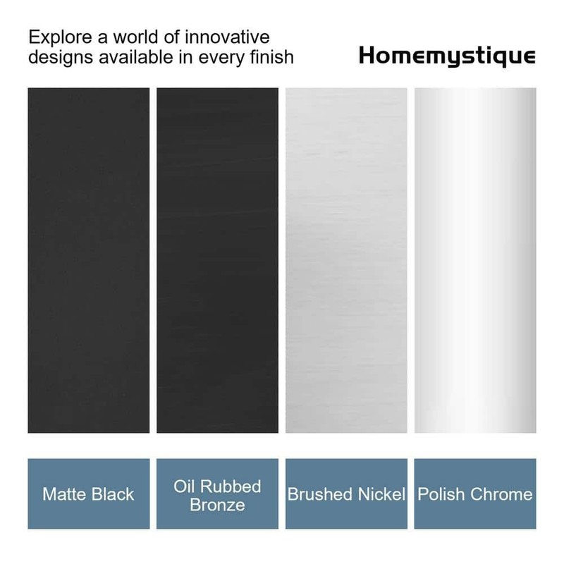 HOMEMYSTIQUE 8" Widespread Double-Handle Waterfall Bathroom Faucet Matte Black - Image 4
