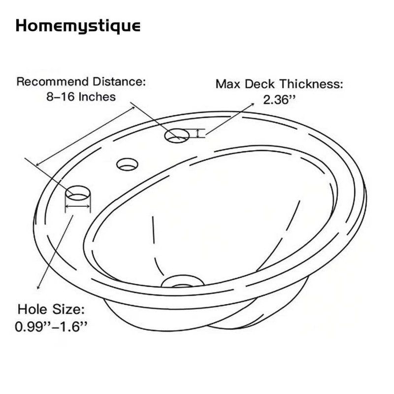 HOMEMYSTIQUE 8" Widespread Double-Handle Waterfall Bathroom Faucet Matte Black - Image 5