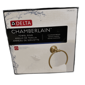 Delta Chamberlain Wall Mount Round Closed Towel Ring Bath Hardware Accessory