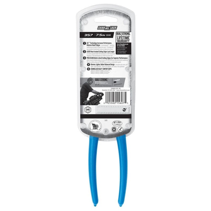 Channellock 7-1/2 in. Cross Cutting Pliers with End Cutter - Image 7