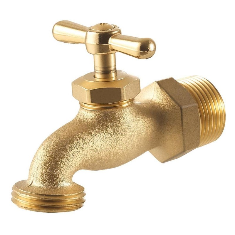VEVOR 3/4 in. MIP x 3/4 in. MHT Heavy Duty Brass Hose Bibb Valve Set