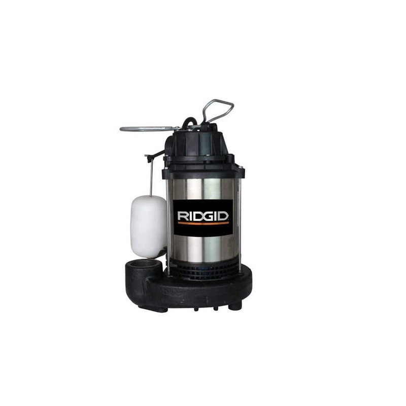 RIDGID 1/2 HP Stainless Steel Dual Suction Submersible Sump Pump