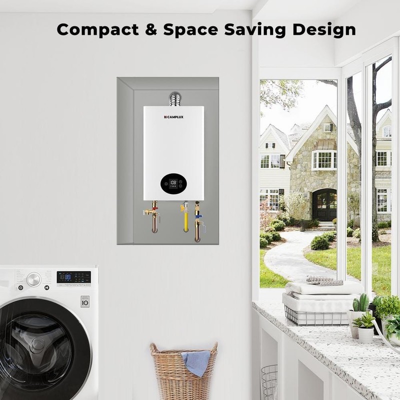 CAMPLUX Climatech 3.6 GPM 82,000 BTU Propane Tankless Water Heater White - Image 6