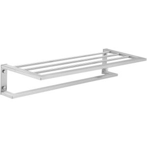 BWE 24" Bathroom Towel Rack 2-Towel Bars Wall Mount Brushed Nickel