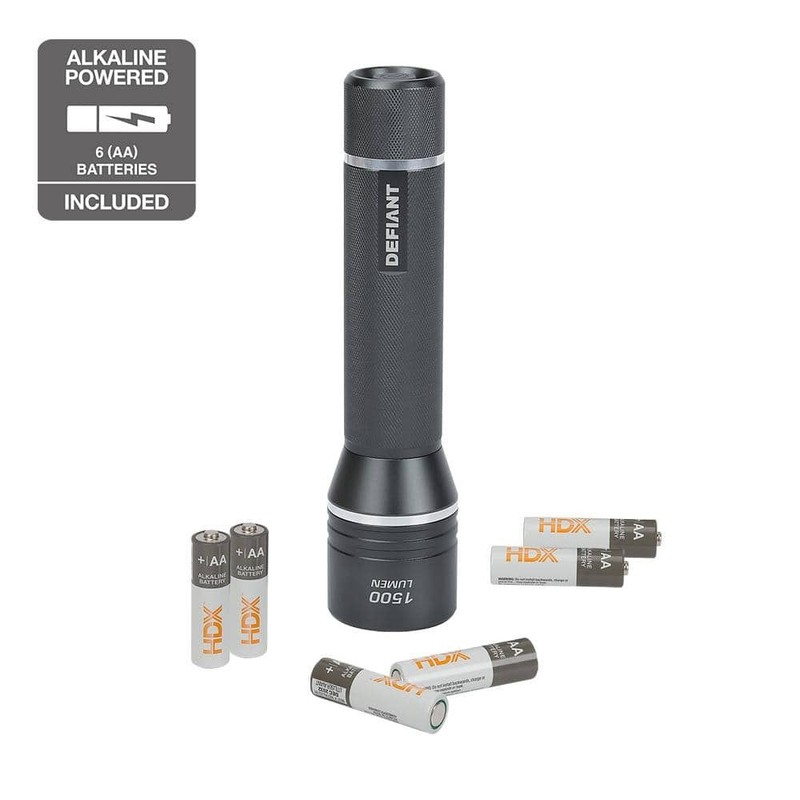 Defiant 1500 Lumens LED Slide-to-Focusing Aluminum Flashlight - Image 5