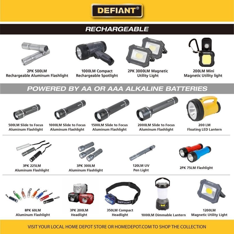 Defiant 1500 Lumens LED Slide-to-Focusing Aluminum Flashlight - Image 13