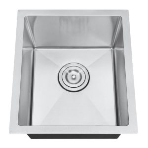 Attop Brushed Stainless Steel 15" Single Bowl Undermount Kitchen Sink