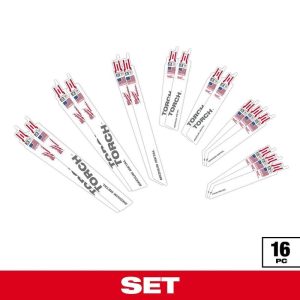 Milwaukee SAWZALL Metal Cutting Bi-Metal Reciprocating Blade Set (16 Piece)