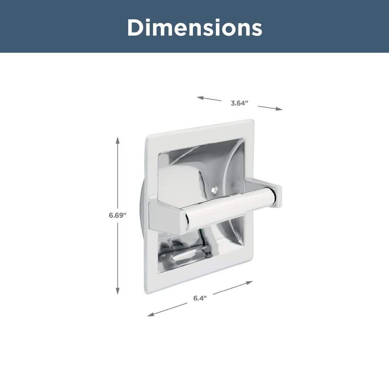 Franklin Brass Futura Recessed Toilet Paper Holder in Polished Chrome - Image 3
