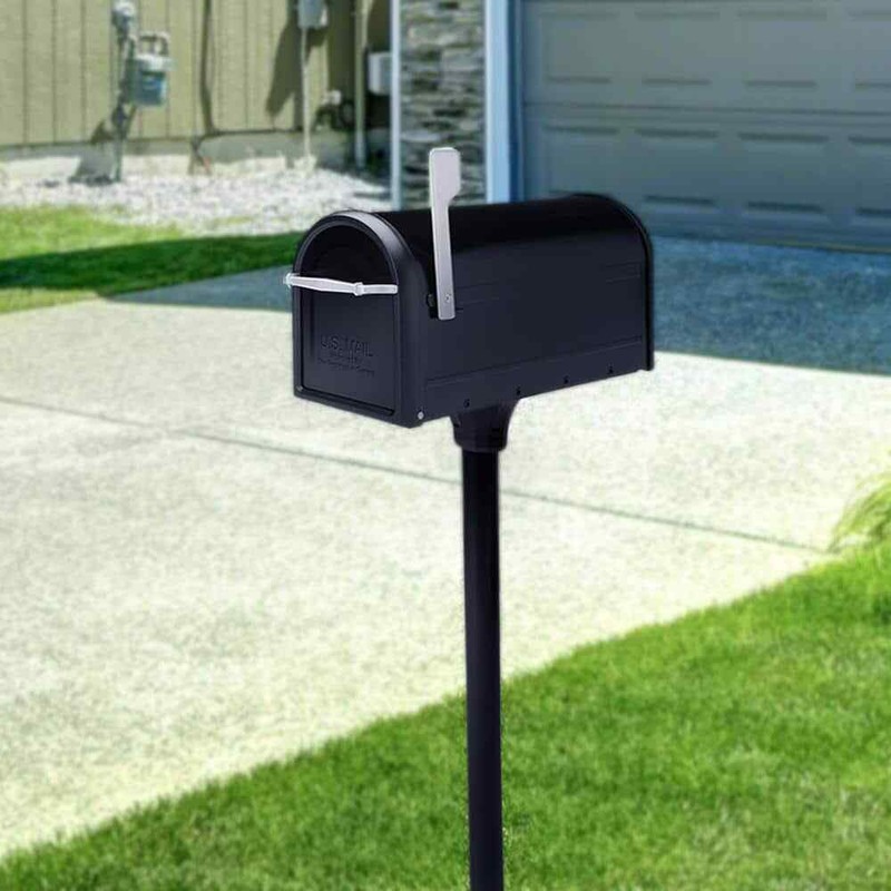 Architectural Mailboxes Coolidge 2 in. Dia In-Ground Steel Mailbox Post Black - Image 2