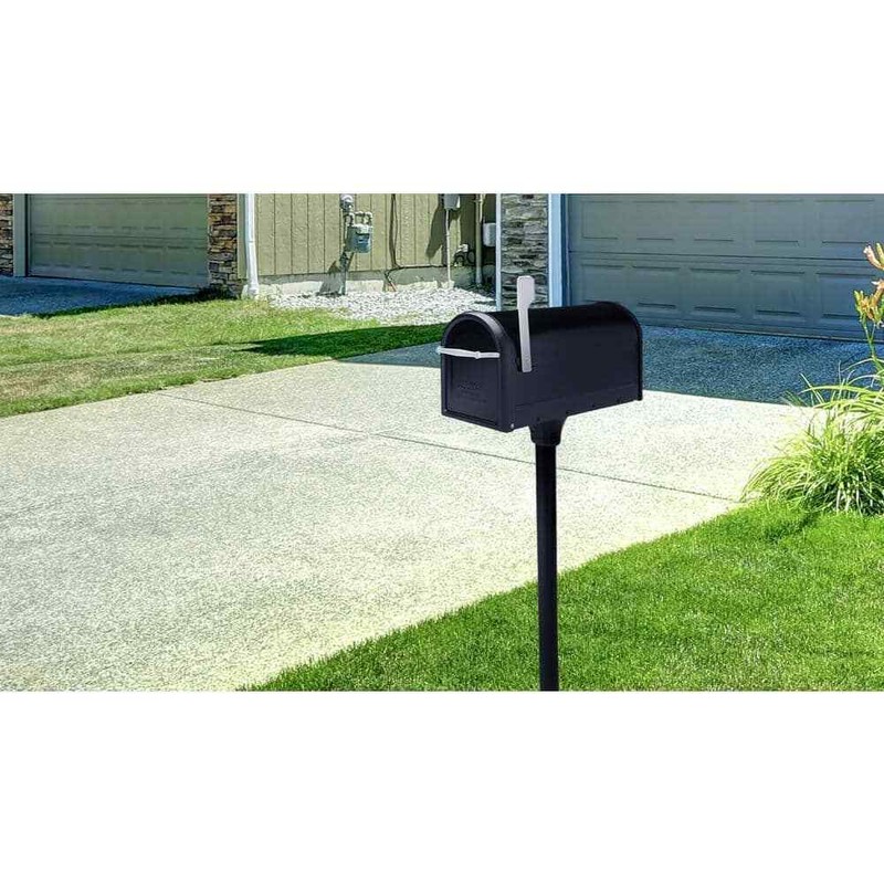 Architectural Mailboxes Coolidge 2 in. Dia In-Ground Steel Mailbox Post Black - Image 7