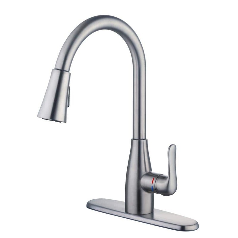 Glacier Bay McKenna Single-Handle Pull Down Kitchen Faucet Stainless Steel