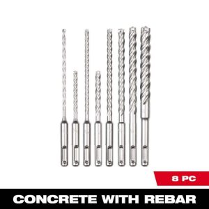Milwaukee MX4 SDS-Plus Carbide Drill Bit Kit (8-Piece)