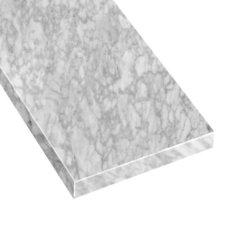 LANDOLT 36 in. W Marble Vanity Backsplash in Carrara White - Image 7