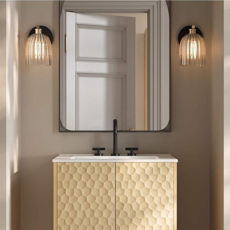Swiss Madison 24 in. White Ceramic Vanity Top 8 in. Widespread Faucet Holes - Image 2