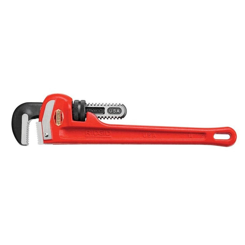 RIDGID 14 in. Straight Pipe Wrench, Heavy-Duty Plumbing Tool, Hook Jaws - Image 8