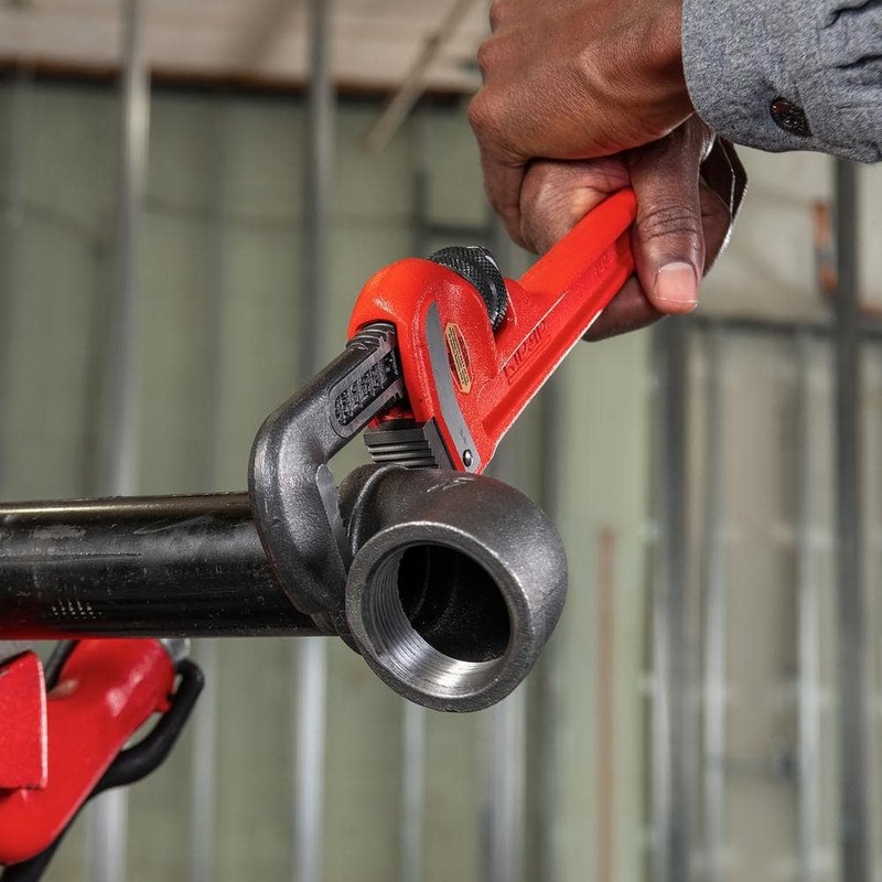 RIDGID 14 in. Straight Pipe Wrench, Heavy-Duty Plumbing Tool, Hook Jaws - Image 11
