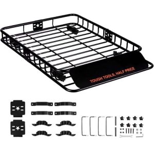 SKYSHALO Roof Rack Cargo Basket 46x36x4.5 in. Heavy-duty 200 lbs Capacity