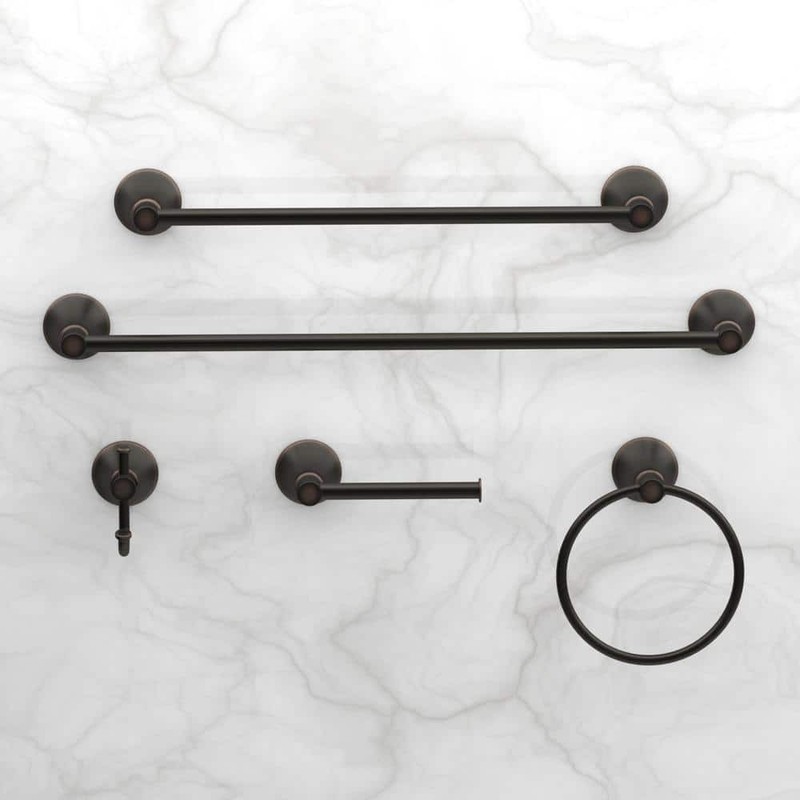Glacier Bay Sadira 24 in. Wall Mounted Towel Bar in Bronze - Image 5