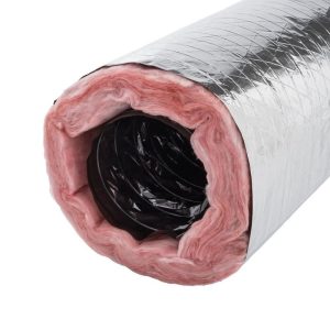 Everbilt 10 in. x 25 ft. R8 Insulated Flexible Duct Silver Jacket