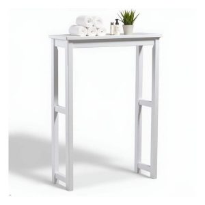 Alaterre Furniture Dorset 27 in. W Toilet Base Storage Shelf in White