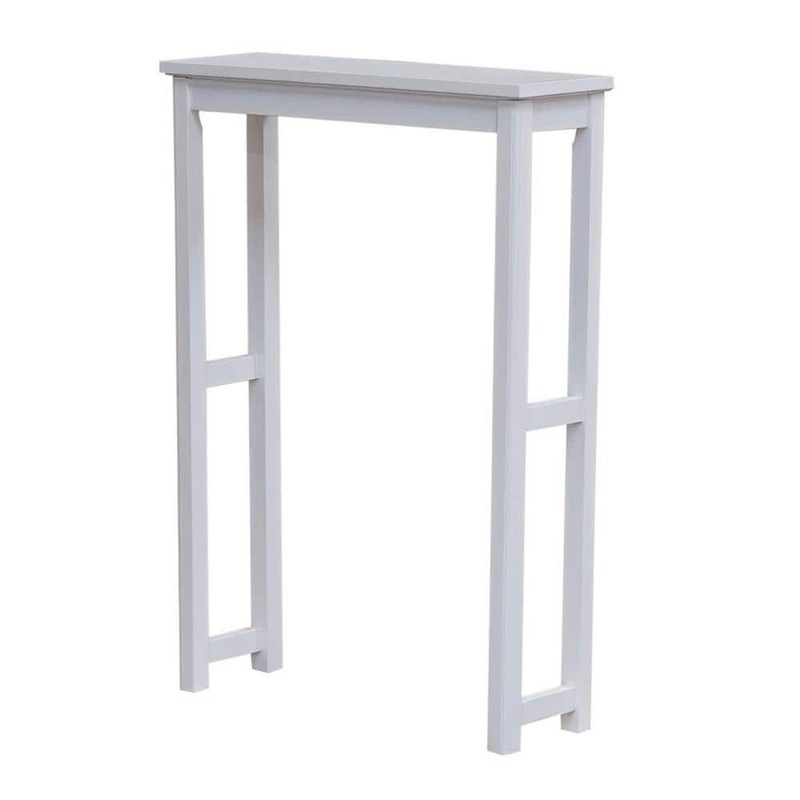 Alaterre Furniture Dorset 27 in. W Toilet Base Storage Shelf in White - Image 10