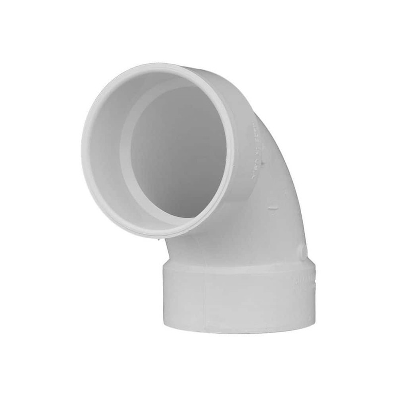 Charlotte Pipe 6 in. PVC DWV 90 Hub x Hub Elbow Fitting