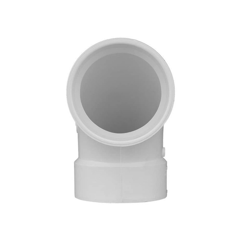 Charlotte Pipe 6 in. PVC DWV 90 Hub x Hub Elbow Fitting - Image 2