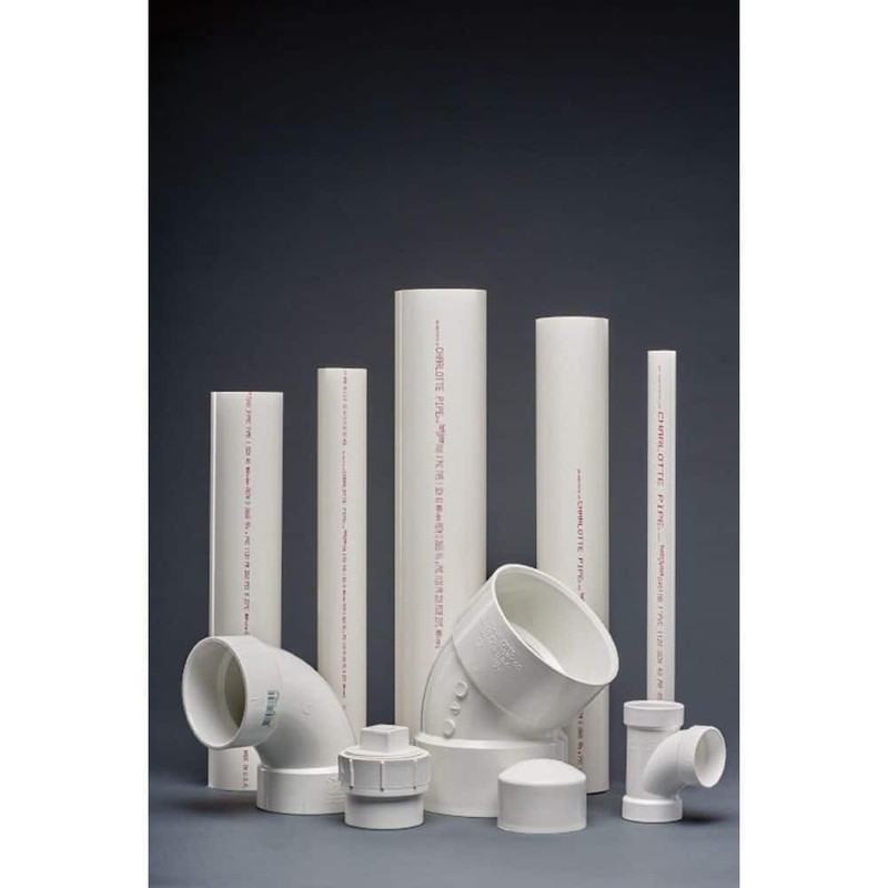 Charlotte Pipe 6 in. PVC DWV 90 Hub x Hub Elbow Fitting - Image 4