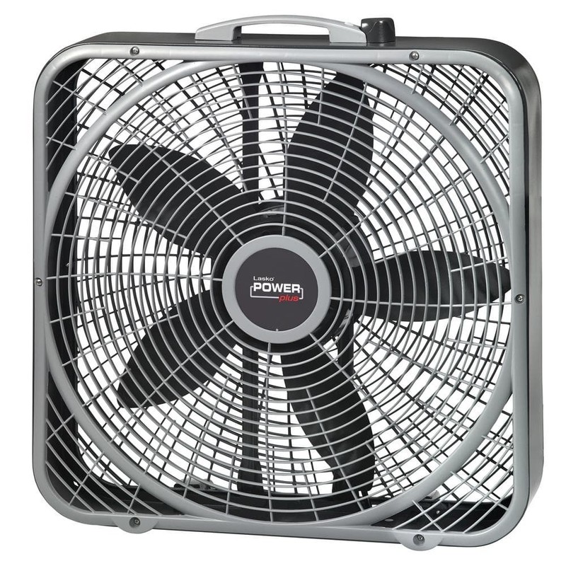 Lasko Power Plus 20" 3-Speed Box Fan,Gray,Weather Shield, 2000 CFM, Carry Handle - Image 7