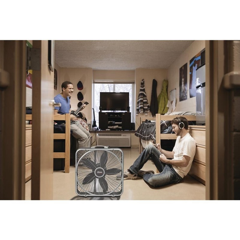 Lasko Power Plus 20" 3-Speed Box Fan,Gray,Weather Shield, 2000 CFM, Carry Handle - Image 9