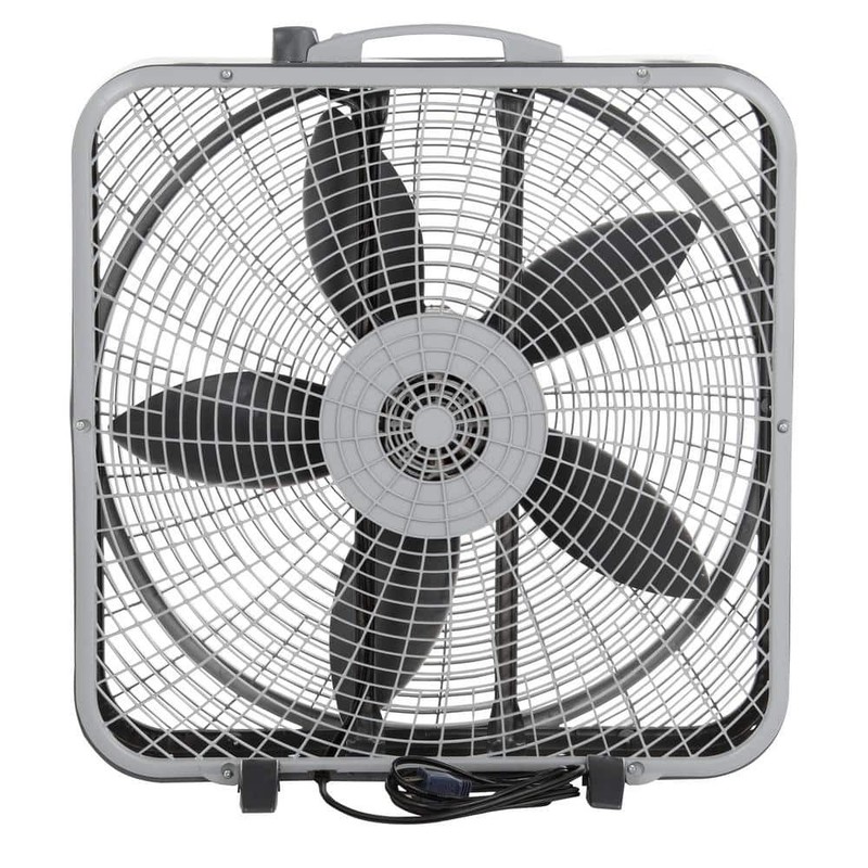 Lasko Power Plus 20" 3-Speed Box Fan,Gray,Weather Shield, 2000 CFM, Carry Handle - Image 10