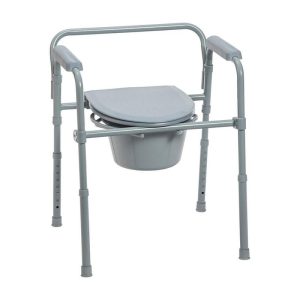 Drive Medical Folding Steel Bedside Commode